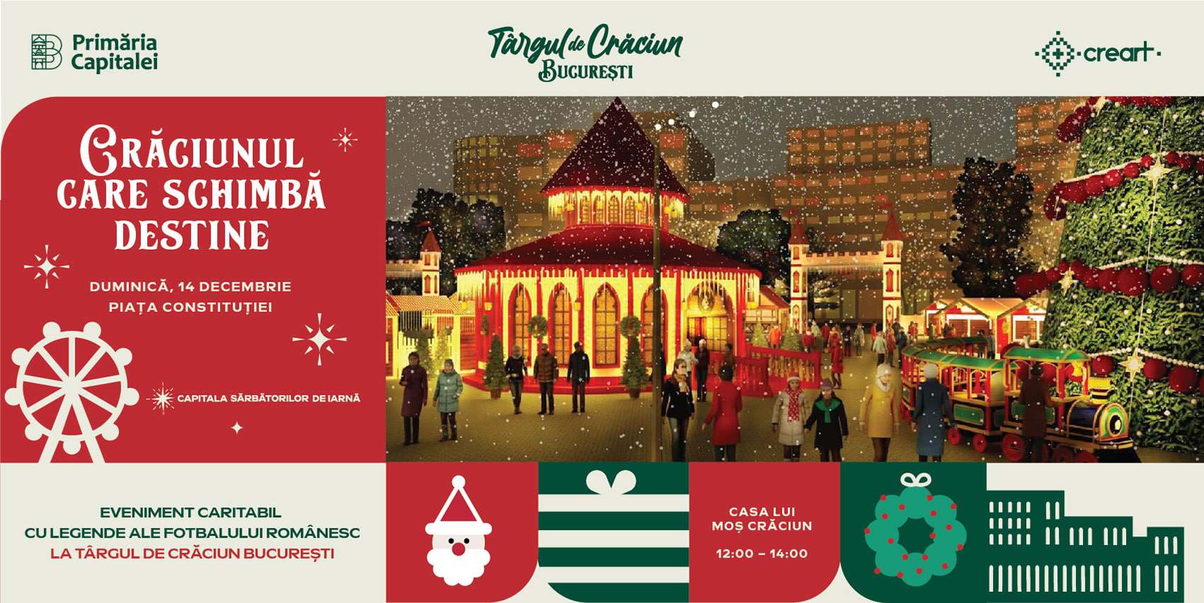 “Christmas That Changes Destinies” – a charity event featuring legends of Romanian football at the Bucharest Christmas Market